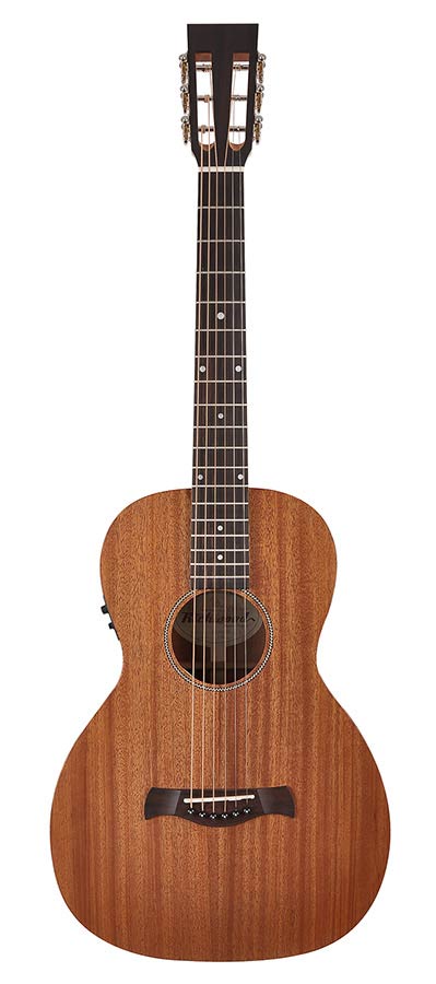 Richwood P-50-E Master Series handgemaakte parlor gitaar, massief mahonie, Presys I, satijn afgewerkt