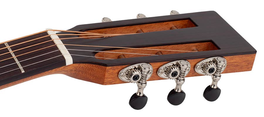 Richwood P-50-E Master Series handgemaakte parlor gitaar, massief mahonie, Presys I, satijn afgewerkt