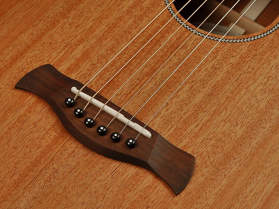 Richwood P-50-E Master Series handgemaakte parlor gitaar, massief mahonie, Presys I, satijn afgewerkt