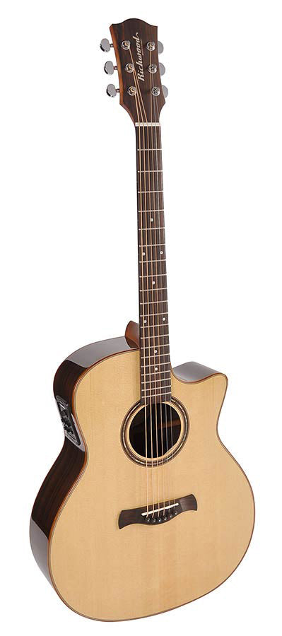 Richwood SWG-150W-CE Master Series handgemaakte gitaar "Songwriter R WIDE", massief sparren en palissander, cutaway