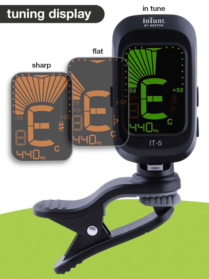 Boston IT-5 Intune Series Chromatische Cliptuner