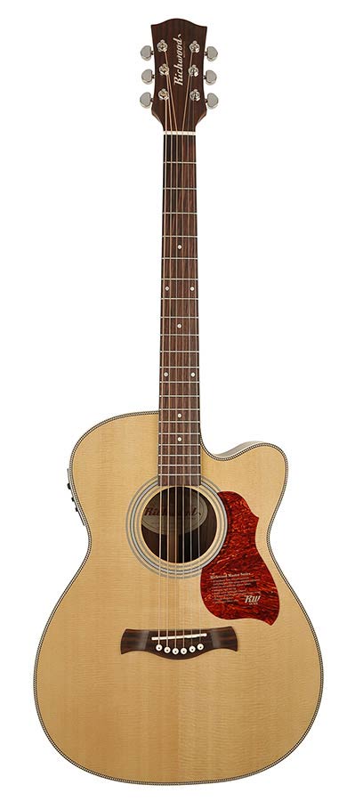 Richwood A-65-CEVA Master Series handgemaakte auditorium gitaar, massief sparren en palissander, vintage afgewerkt