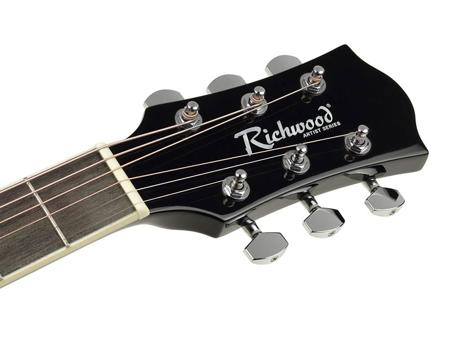 Richwood RA-12-BK Artist Series akoestische gitaar, auditorium model, zwart