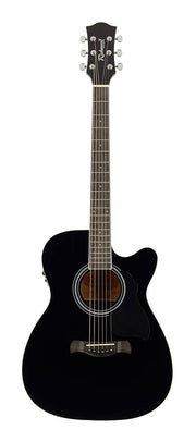 Richwood RA-12-CEBK Artist Series akoestische gitaar, auditorium model, actieve EQ, zwart
