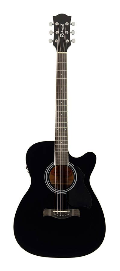 Richwood RA-12-CEBK Artist Series akoestische gitaar, auditorium model, actieve EQ, zwart