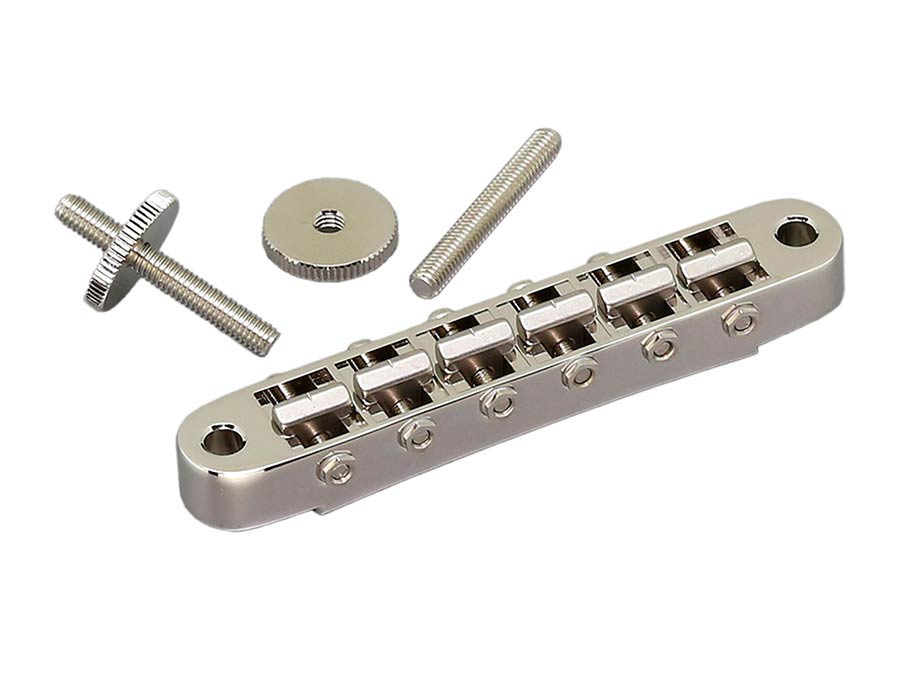 Gotoh - GTH12673 - Ti103B guitar bridge with titanium saddles, nickel