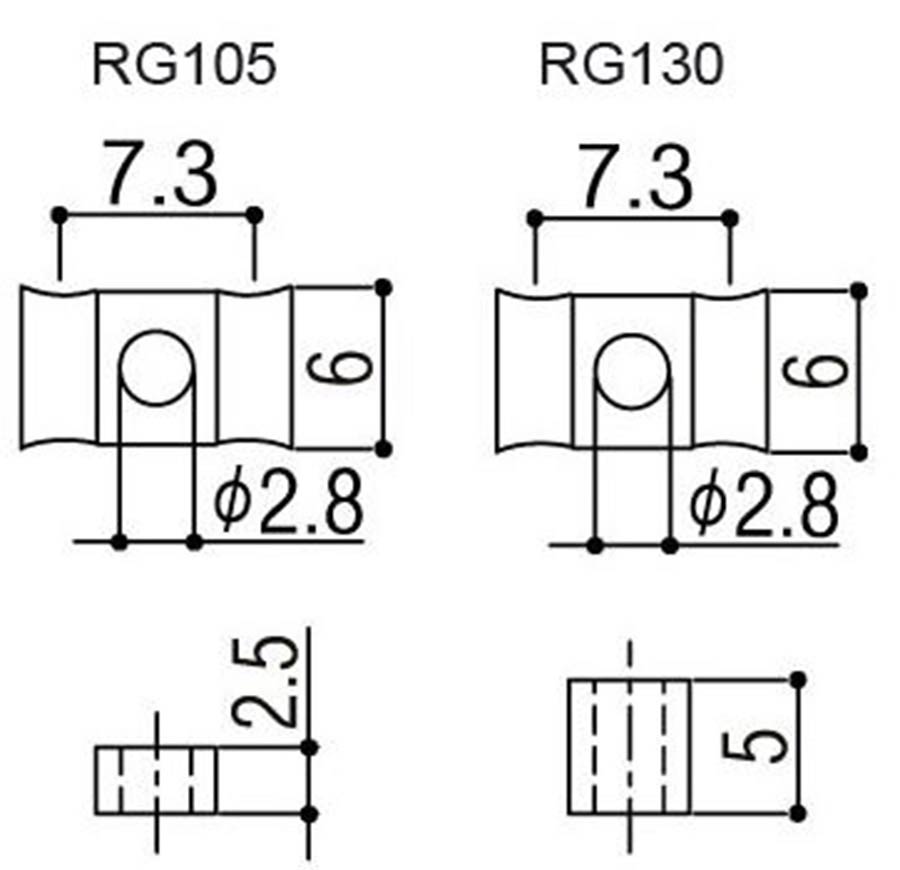 Gotoh - GTH15934 - RG105 & RG130 string retainer set, aged nickel afbeelding 2