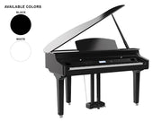 digital baby grand piano, 88 keys graded hammer action, triple sensor (GP3), 2 x 100 W, black