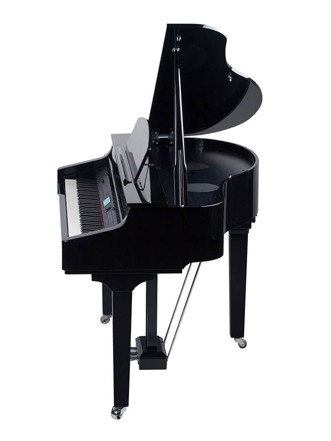 digital baby grand piano, 88 keys graded hammer action, triple sensor (GP3), 2 x 100 W, black