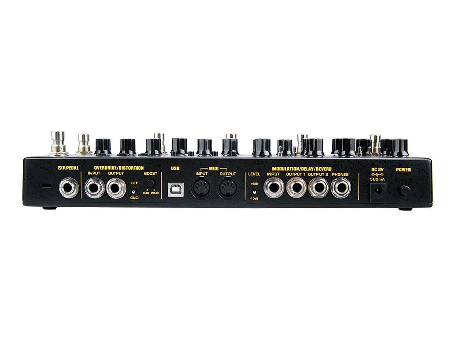 NUX: gitaar multi effect pedaal, analoge overdrive + distortion, digitale modulatie +delay, midi control