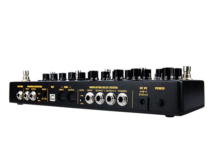 NUX: gitaar multi effect pedaal, analoge overdrive + distortion, digitale modulatie +delay, midi control
