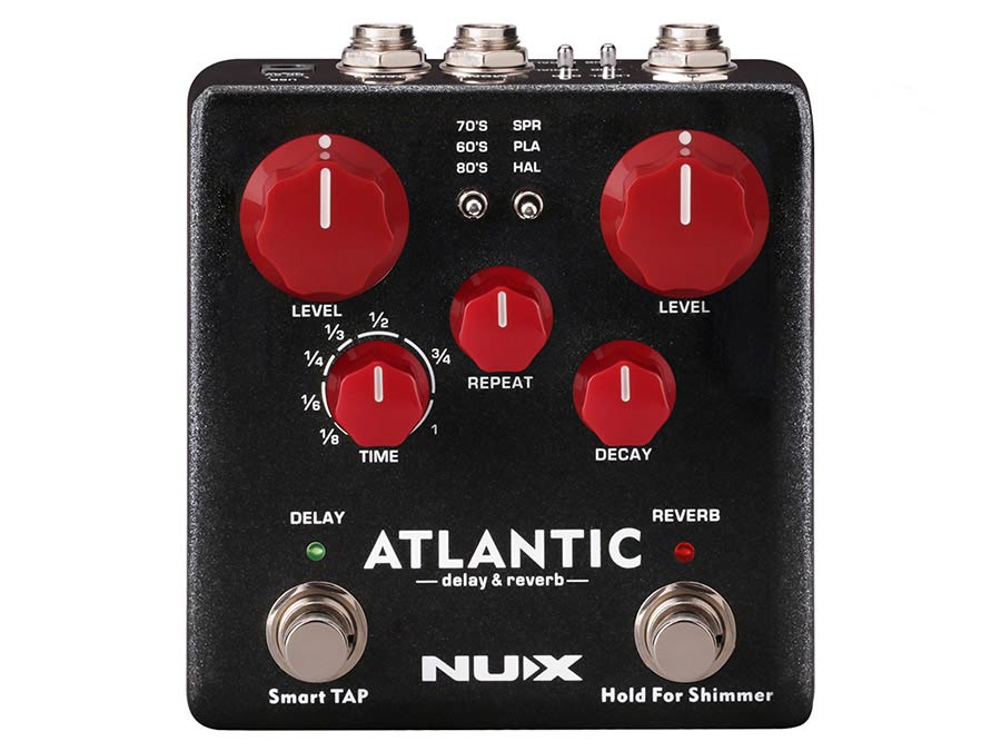 NUX: digitale delay en reverb pedaal met tap tempo freeze en shimmer, ATLANTIC