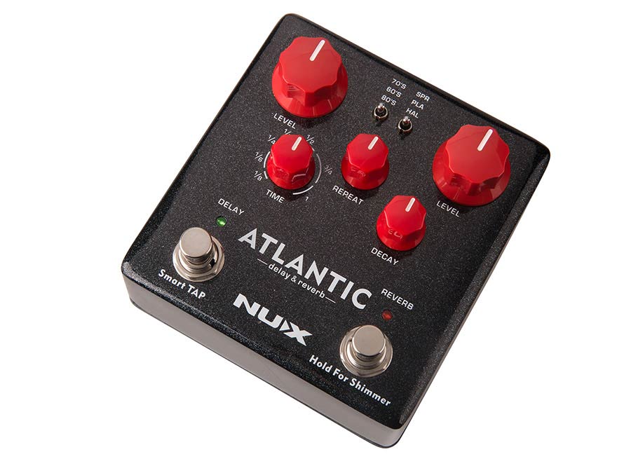 NUX: digitale delay en reverb pedaal met tap tempo freeze en shimmer, ATLANTIC