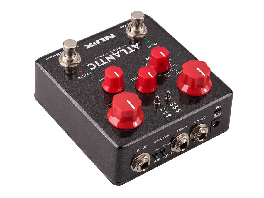 NUX: digitale delay en reverb pedaal met tap tempo freeze en shimmer, ATLANTIC
