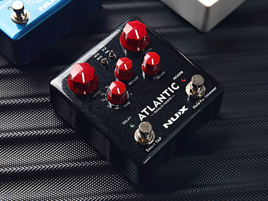 NUX: digitale delay en reverb pedaal met tap tempo freeze en shimmer, ATLANTIC