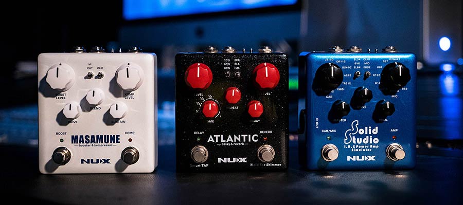 NUX: digitale delay en reverb pedaal met tap tempo freeze en shimmer, ATLANTIC