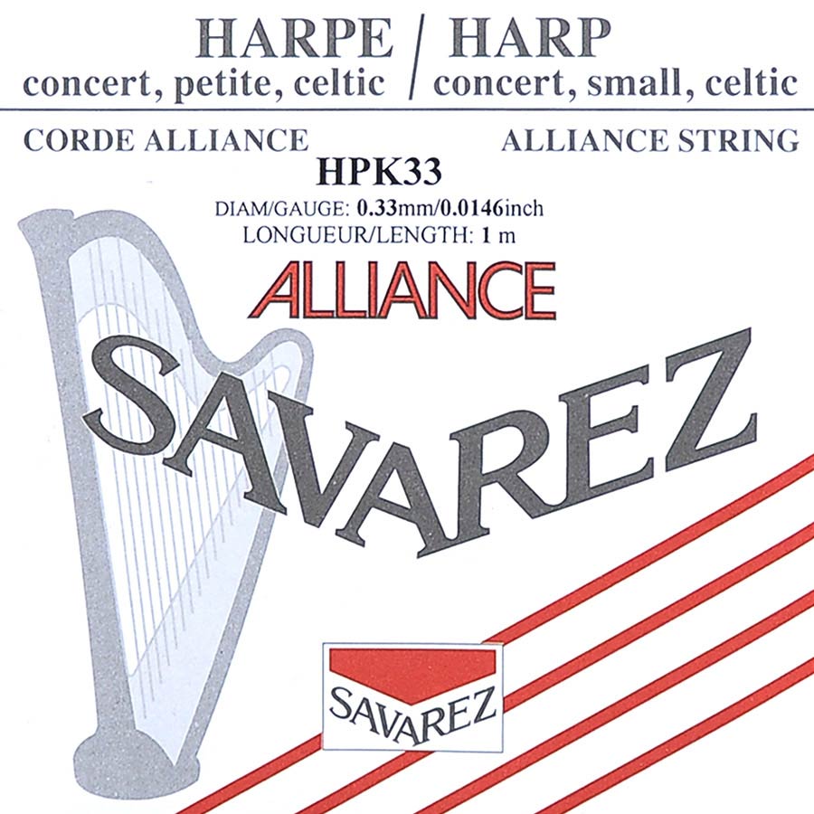 Savarez HPK33 Alliance harpsnaar voor kleine harp en concertharp 0,33 mm 1 m