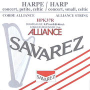 Savarez HPK37R Alliance harpsnaar voor kleine harp en concertharp 0,37 mm 1 m rood
