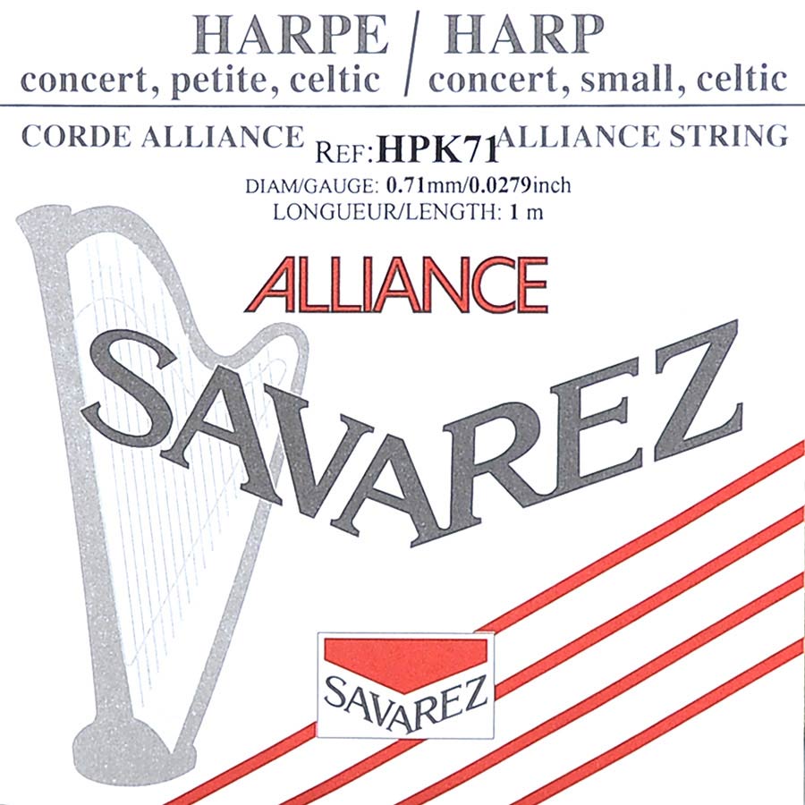 Savarez HPK71 Alliance harpsnaar voor kleine harp en concertharp 0,71 mm 1 m