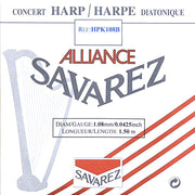 Savarez HPK108B Alliance harpsnaar voor kleine harp en concertharp 1,08 mm 1,50 m zwart