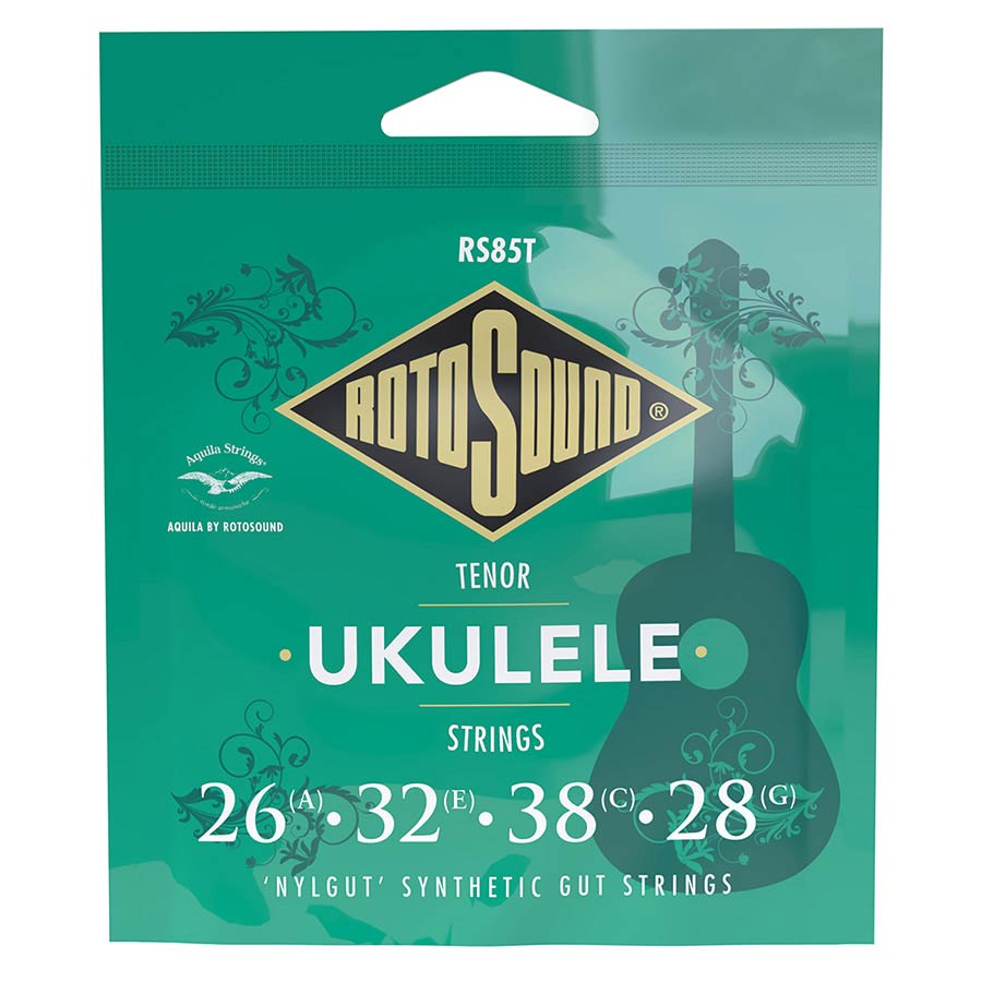 Rotosound RS85T Traditional Instruments snarenset tenor ukelele 'nylgut' synthetic gut, g-c-e-a tuning, 26-32-38-28