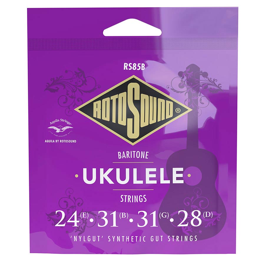Rotosound RS85B Traditional Instruments snarenset bariton ukulele 'nylgut' synthetic gut, d-g-b-e tuning, 26-33-31-27