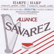 Savarez HPK57B Alliance harpsnaar voor kleine harp en concertharp 0,57 mm 1 m zwart