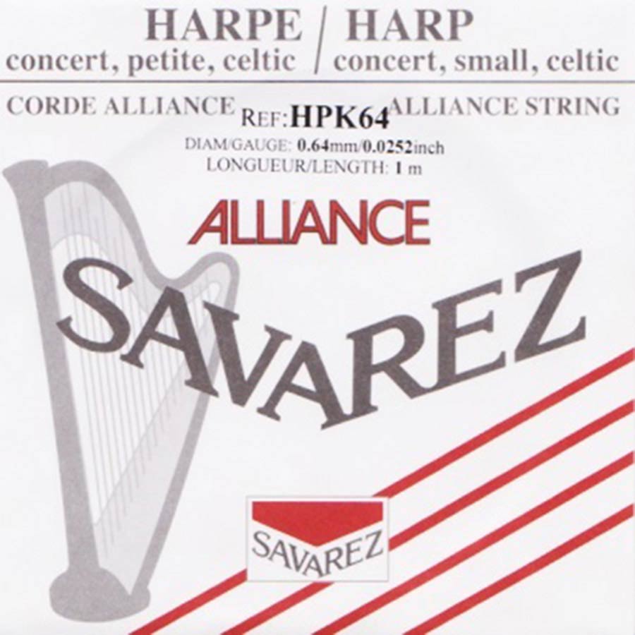 Savarez HPK64 Alliance harpsnaar voor kleine harp en concertharp 0,64 mm 1 m