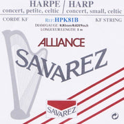 Savarez HPK81B Alliance harpsnaar voor kleine harp en concertharp 0,81 mm 1 m zwart
