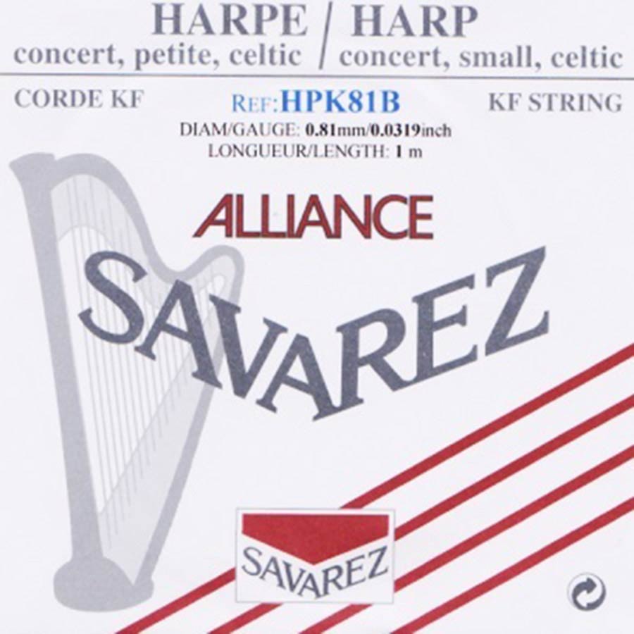 Savarez HPK81B Alliance harpsnaar voor kleine harp en concertharp 0,81 mm 1 m zwart