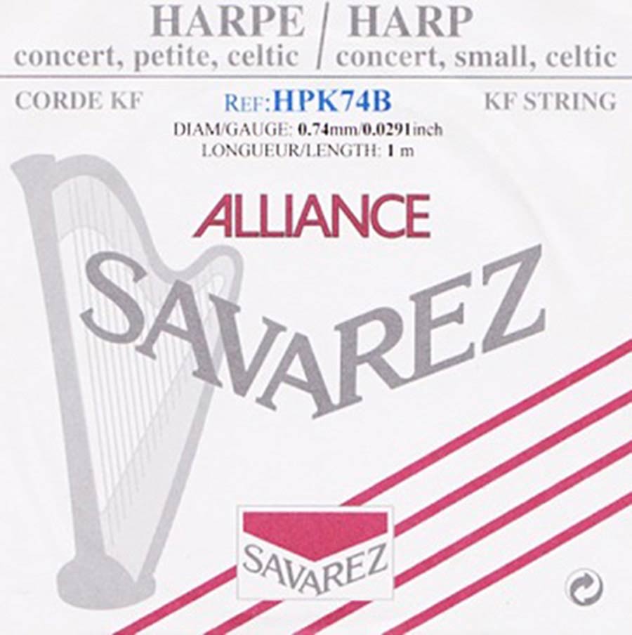 Savarez HPK74B Alliance harpsnaar voor kleine harp en concertharp 0,74 mm 1 m zwart