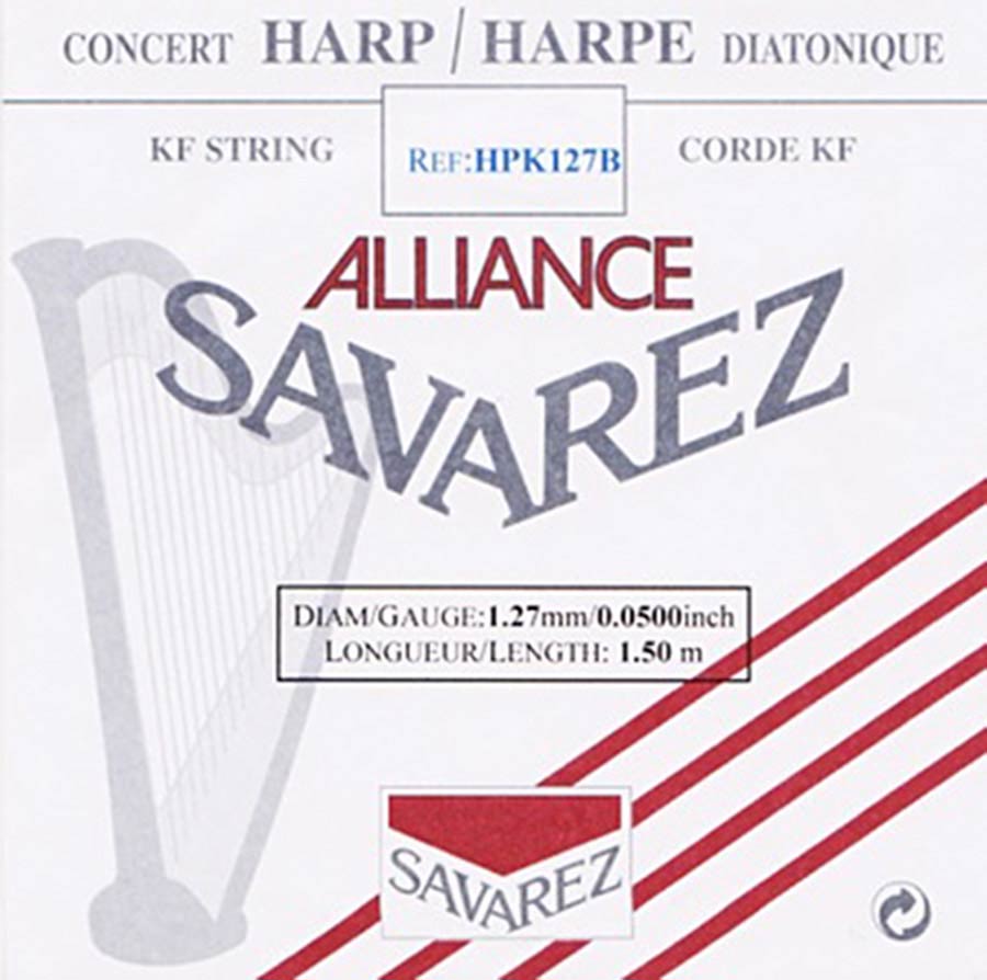 Savarez HPK127B Alliance harpsnaar voor kleine harp en concertharp 1,27 mm 1,50 m zwart