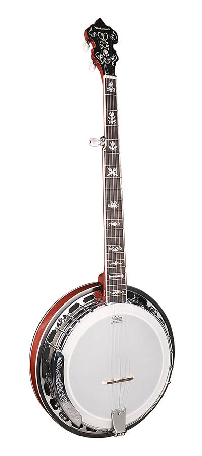 Richwood RMB-905-A Heritage Series archtop bluegrassbanjo 5-snarig, aluminium ketel + tonering, ebben toets, 24 beugels