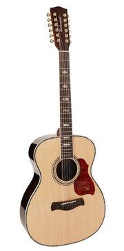 Richwood A-7012-VA Master Series handgemaakte auditorium OOO 12-snarige gitaar, massief sparren en palissander, ebbenhout toets, echt abalone