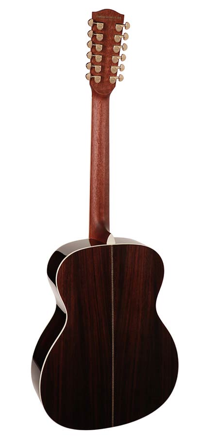 Richwood A-7012-VA Master Series handgemaakte auditorium OOO 12-snarige gitaar, massief sparren en palissander, ebbenhout toets, echt abalone