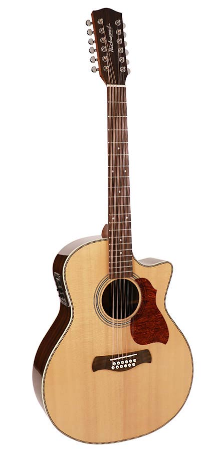 Richwood G-6512-CEVA Master Series handgemaakte grand auditorium gitaar, massief sparren en palissander, vintage aged