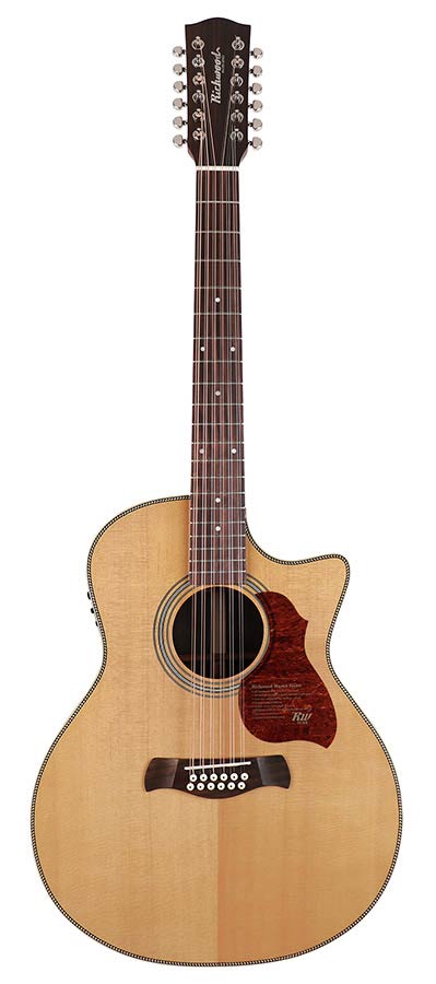 Richwood G-6512-CEVA Master Series handgemaakte grand auditorium gitaar, massief sparren en palissander, vintage aged