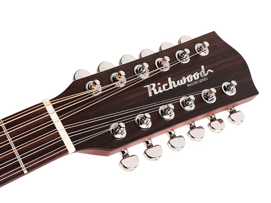 Richwood G-6512-CEVA Master Series handgemaakte grand auditorium gitaar, massief sparren en palissander, vintage aged