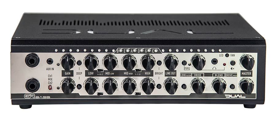 GR Bass DUAL 1400 tweekanaals basversterkertop 2 x 700 watt afbeelding 2