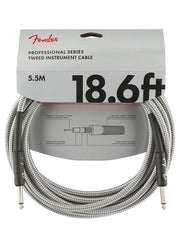 Fender instrument cable, 18.6ft, white tweed