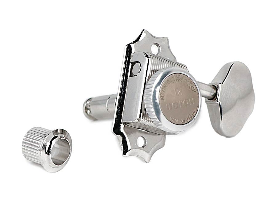 Gotoh - GTH12991 - SD90 machine heads with Magnum Lock Trad and 06M buttons, 3L3R, nickel