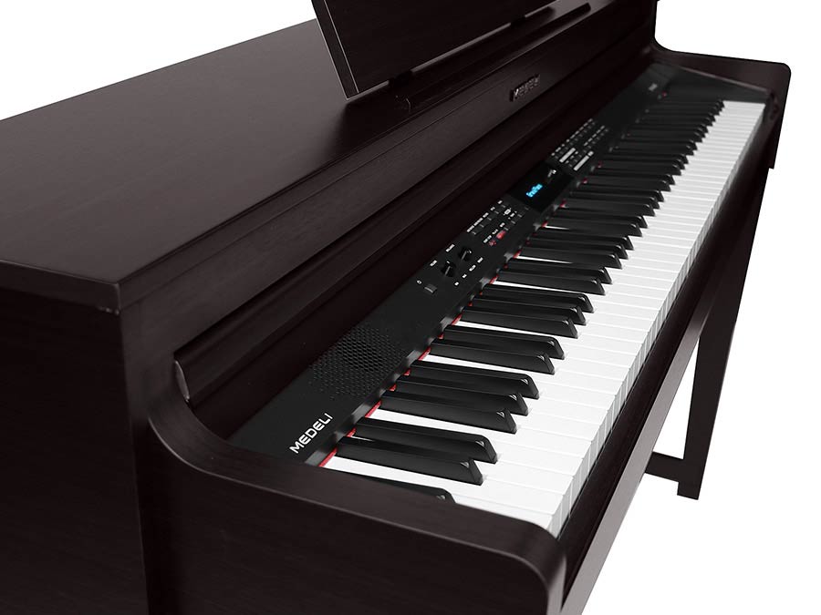 digital upright piano, 88 keys graded hammer action, triple sensor (GP3), 2 x 25 W - rosewood