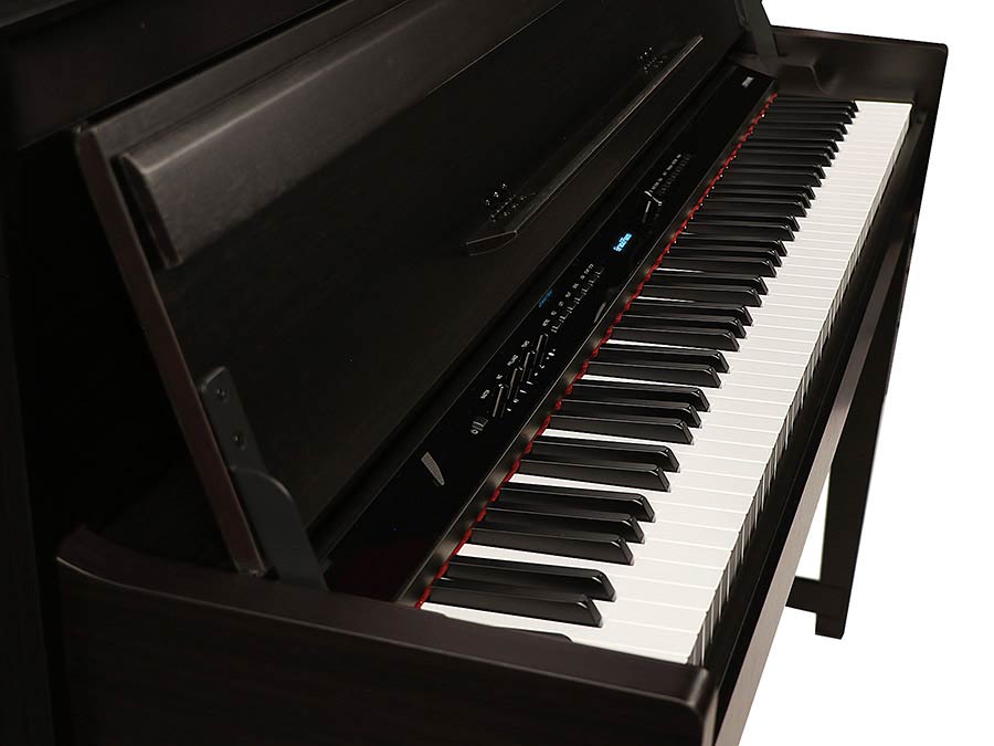 digital upright piano, 88 keys graded hammer action, triple sensor (GP3), 2 x 40 W - rosewood