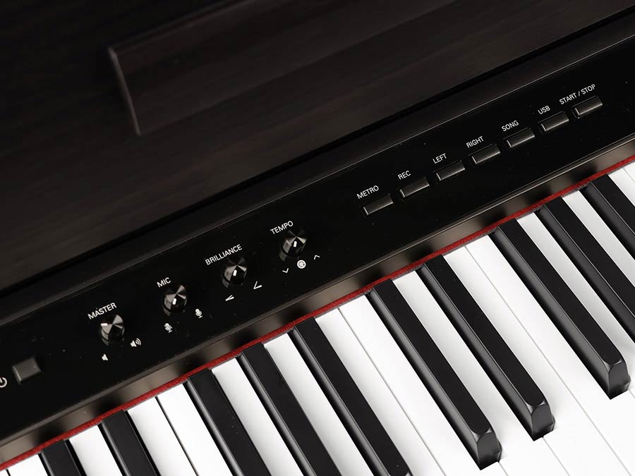 digital upright piano, 88 keys graded hammer action, triple sensor (GP3), 2 x 40 W - rosewood