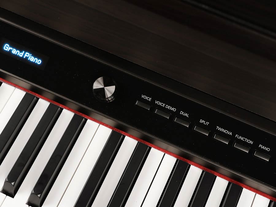 digital upright piano, 88 keys graded hammer action, triple sensor (GP3), 2 x 40 W - rosewood
