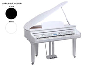digital baby grand piano, 88 keys graded hammer action, triple sensor (GP3), 2 x 100 W, white