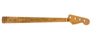 Fender roasted maple Jazz Bass neck, 20 medium jumbo frets, 9.5" radius, maple, C shape, MIM