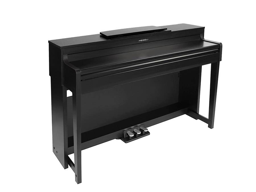 digital upright piano, 88 keys graded hammer action, triple sensor (GP3), 2 x 25 W, black satin