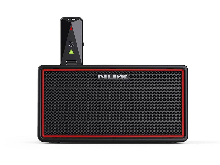 NUX: draadloze stereo gitaarversterker, 10 watt, modeling + effecten, drumcomp, Bluetooth, incl zender
