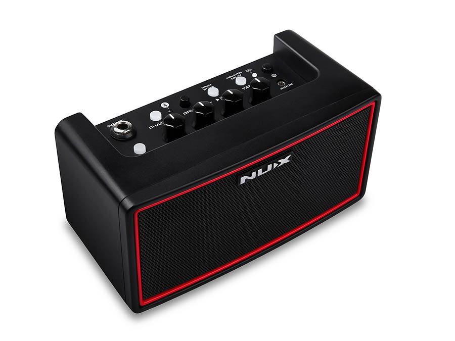 NUX: draadloze stereo gitaarversterker, 10 watt, modeling + effecten, drumcomp, Bluetooth, incl zender
